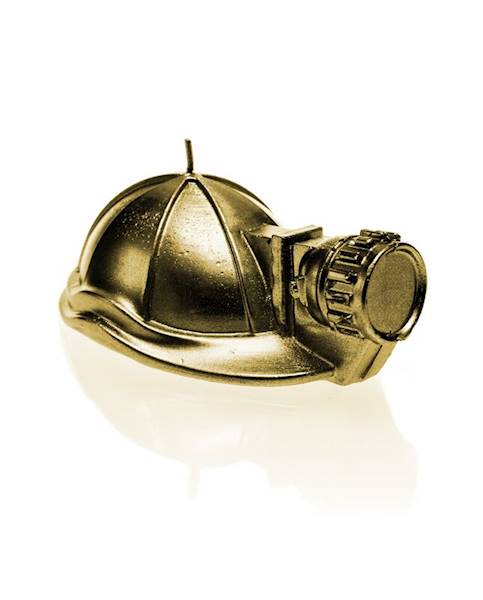 Świeca Candle Mining Helmet Classic Gold