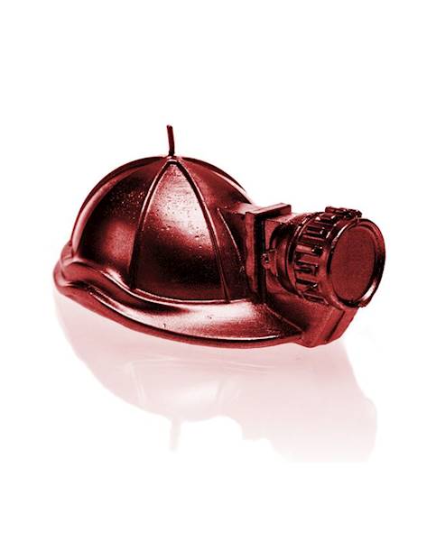 Świeca Candle Mining Helmet Red Metallic