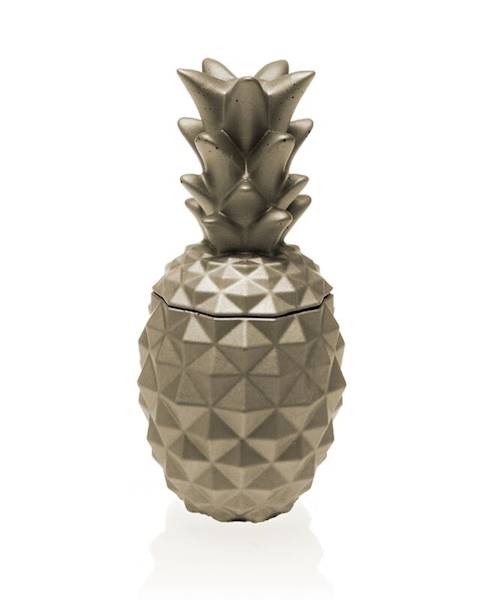Świeca Candle Concrete Pineapple Golden Brown W