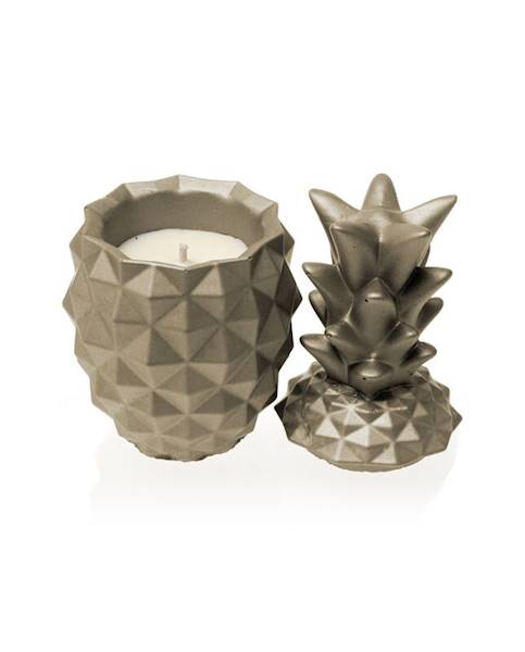 Świeca Candle Concrete Pineapple Golden Brown W