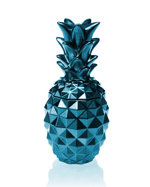 Świeca Candle Concrete Pineapple Blue Metallic W