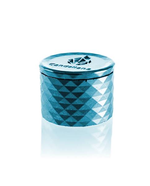 Świeca Candle Concrete Polly No 1 Blue Metallic W