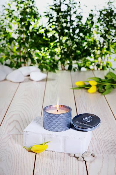 Świeca Candle Concrete Polly No 1 Silver W