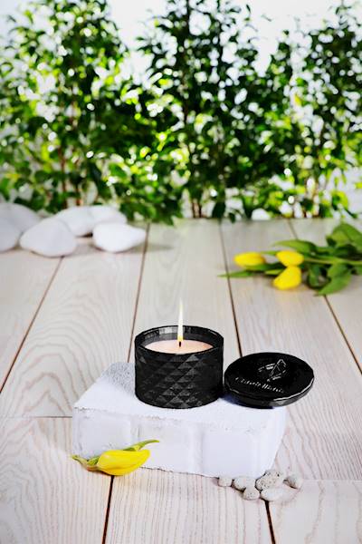 Świeca Candle Concrete Polly No 1 Black Metallic W