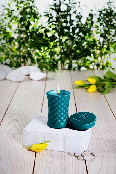 Świeca Candle Concrete Polly No 2 Marine Blue H