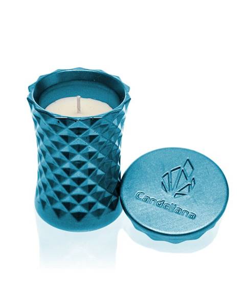 Świeca Candle Concrete Polly No 2 Blue Metallic H