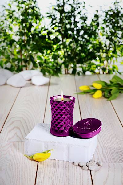 Świeca Candle Concrete Polly No 2 Pink Metallic L
