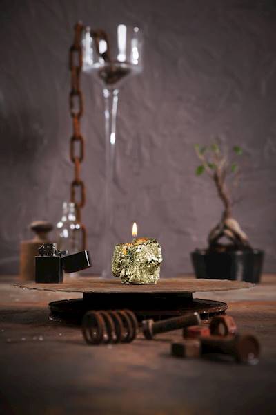 Świeca Candle Rock Small Classic Gold