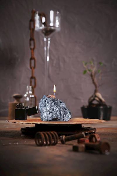 Świeca Candle Rock Medium Steel