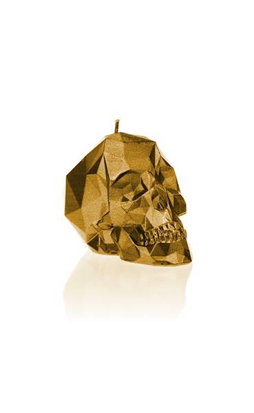 Świeca Candle Skull Small Gold