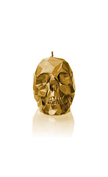 Świeca Candle Skull Small Gold