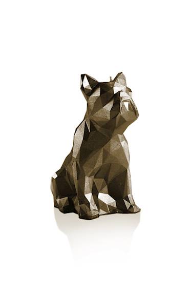 Świeca Candle Bulldog Low Poly Brass