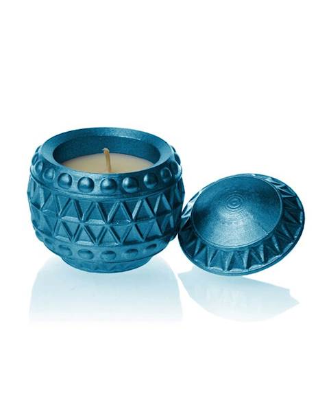 Świeca Candle Concrete Chr Bauble Blue Metallic G
