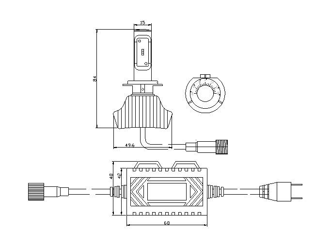Ż.12/24V LED H7- 6000K 4000lm KPL 6087 BOSMA