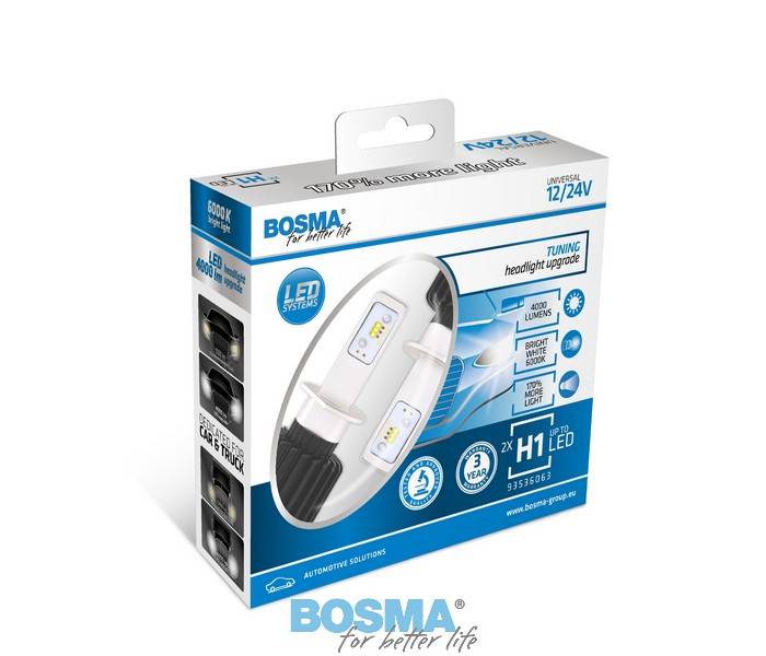 Ż.12/24V LED H1- 6000K 4000lm KPL 6063 BOSMA