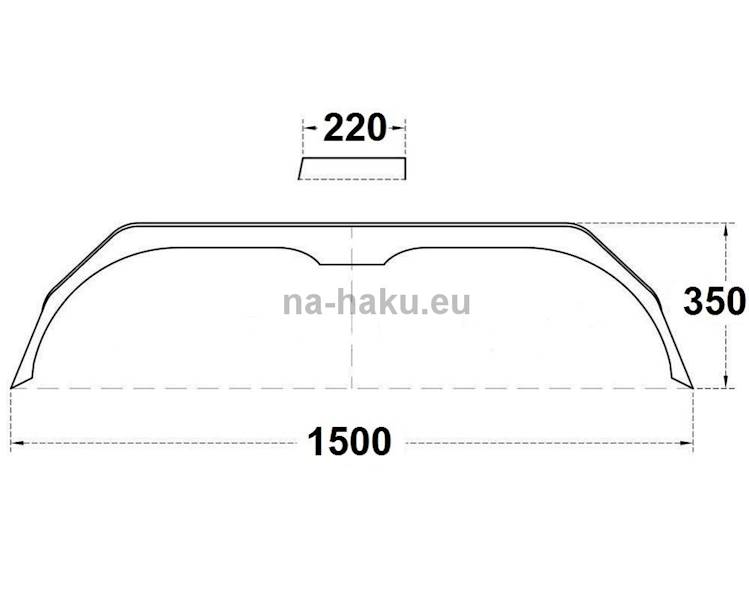 BŁOTNIK PLASTIK tandem KNOTT 220x1500x350 