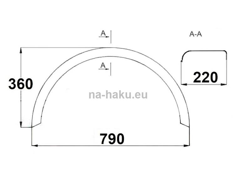 BŁOTNIK PLASTIK 14/15"  220/1210/790 KNOTT