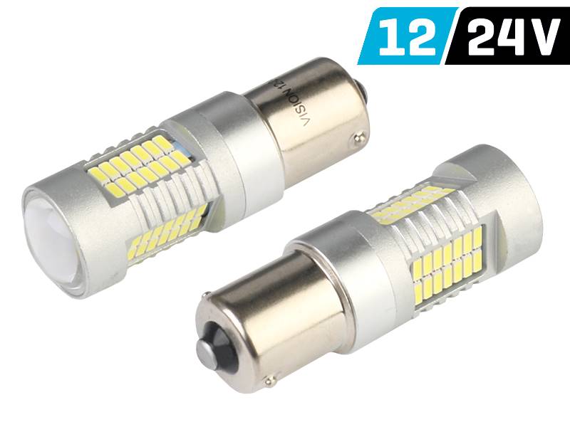 Ż.VISION 12/24V LEDx52 P21W BA15s CANBUS soczew.