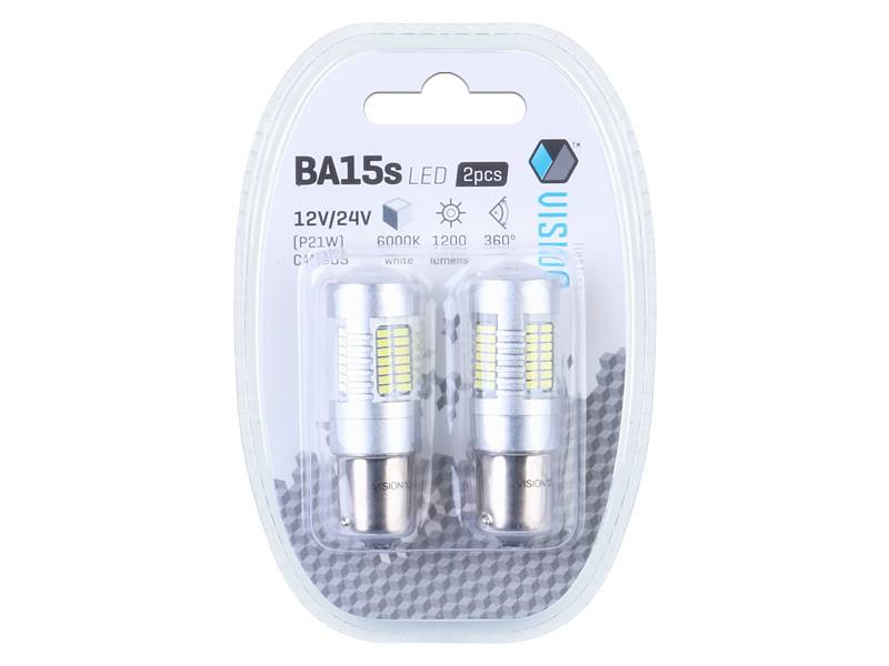 Ż.VISION 12/24V LEDx52 P21W BA15s CANBUS soczew.