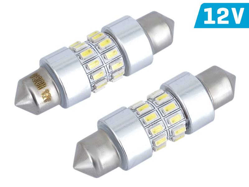 Ż.VISION 12V LEDx 24 SV8,5 39mm CANBUS 2szt biała