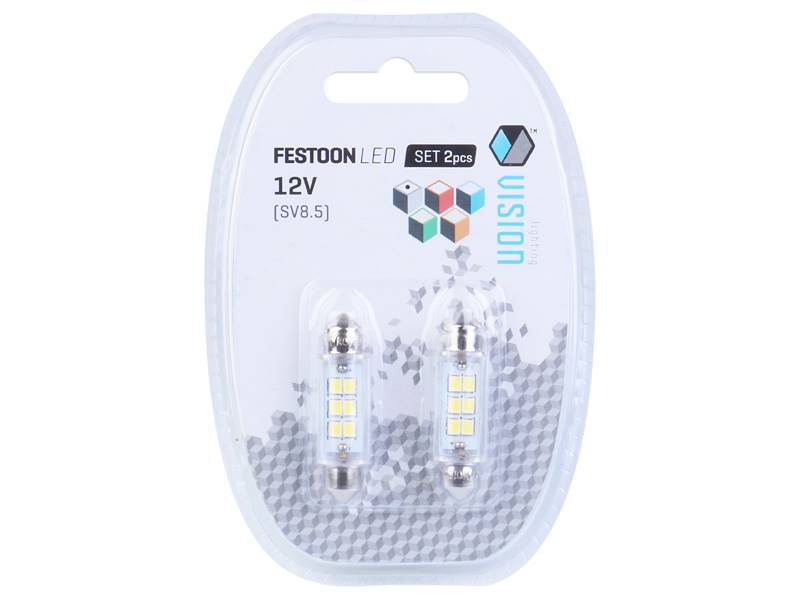 Ż.VISION 12V LEDx  6 SV8,5 41mm CANBUS 2szt biała