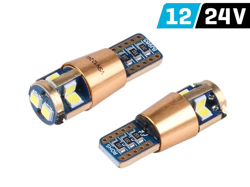 Ż.VISION 12/24V LEDx10 W5W T10 SMD CANBUS BIAŁA 