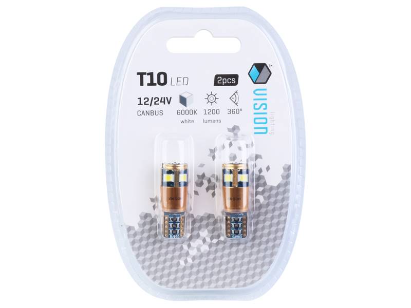 Ż.VISION 12/24V LEDx10 W5W T10 SMD CANBUS BIAŁA 