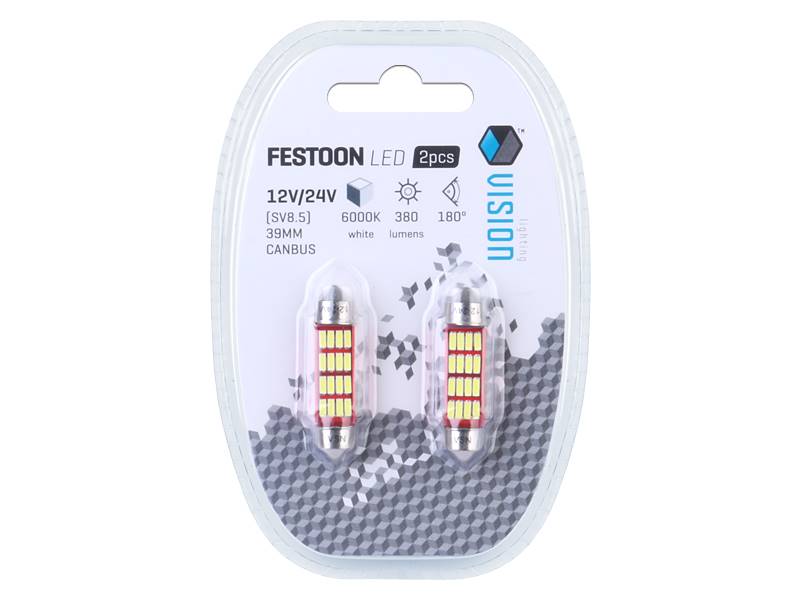 Ż.VISION 12/24V LEDx12 SV8.5 36mm SMD CANBUS 2szt