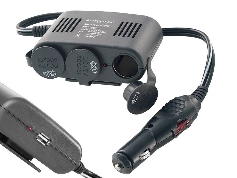 ROZGAŁĘZIACZ potrójny+USB 1000mA Heavy Duty