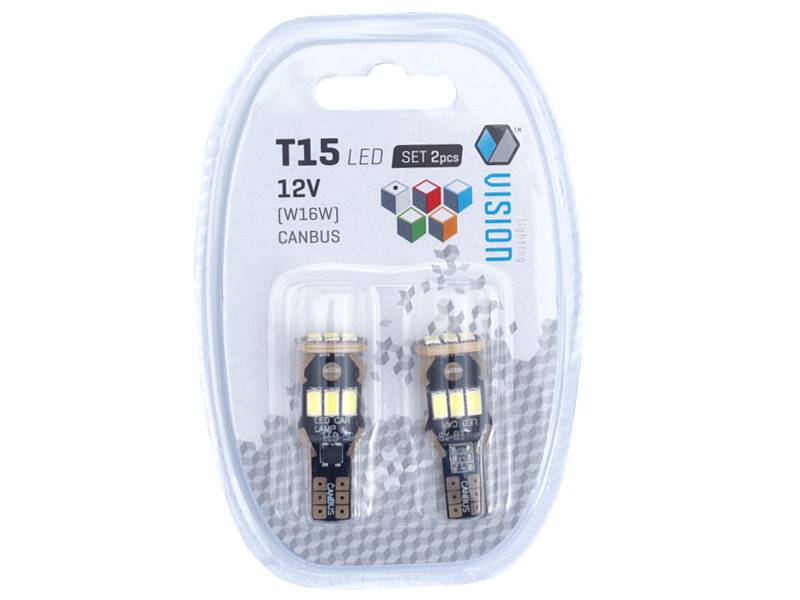 Ż.VISION 12V LEDx  9 SMD T15 CANBUS BIAŁ.2szt