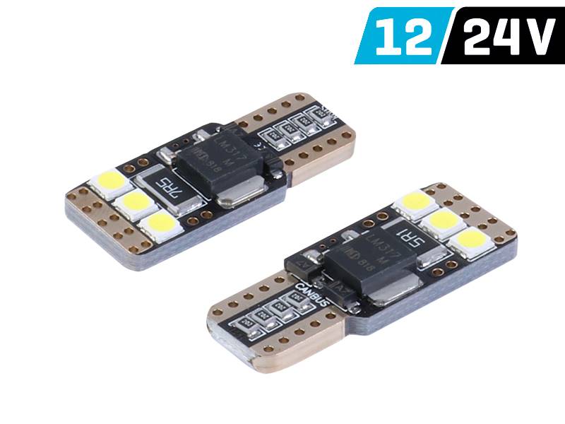 Ż.VISION 12/24V LEDx 6 W5W T10 SMD CANBUS BIAŁ.