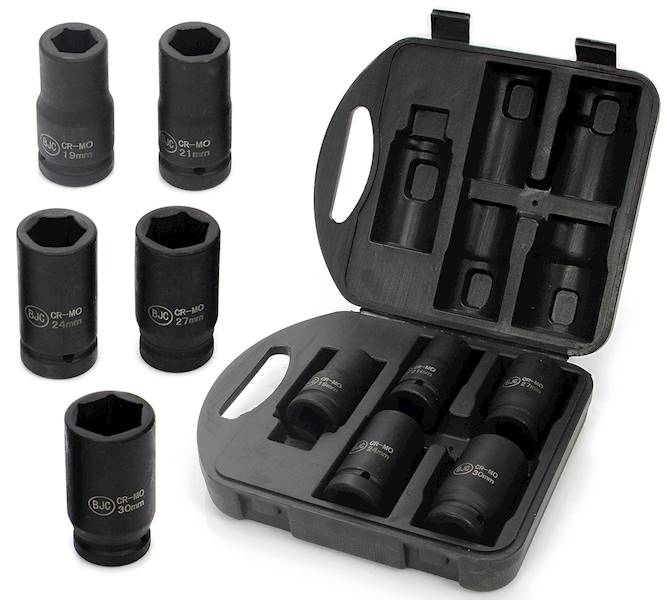 KLUCZE- zest.  5-el.nasad.udar.3/4" 19-30mm BJC