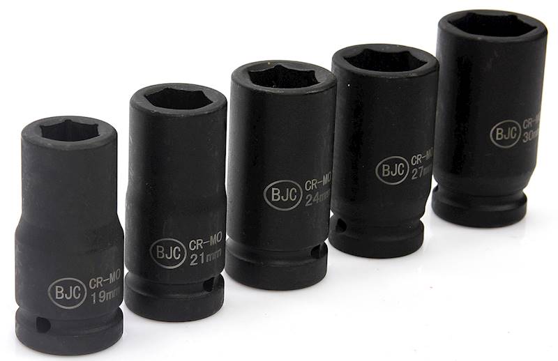 KLUCZE- zest.  5-el.nasad.udar.3/4" 19-30mm BJC