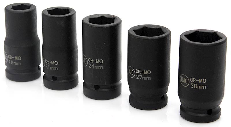KLUCZE- zest.  5-el.nasad.udar.3/4" 19-30mm BJC