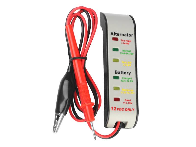 TESTER AKUMULATORÓW 12V +krokod.+sonda