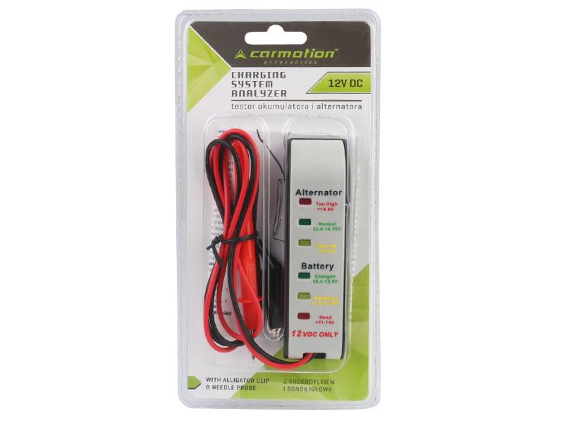 TESTER AKUMULATORÓW 12V +krokod.+sonda