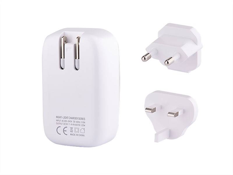Ładowarka  MYWAY 4x USB 4.4A z dotyk.lam.+adaptery