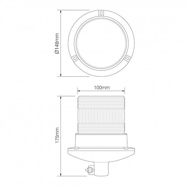 DIODA-LAM.BŁYS.EQPR65ABM-DM - trzpień 175x148mm