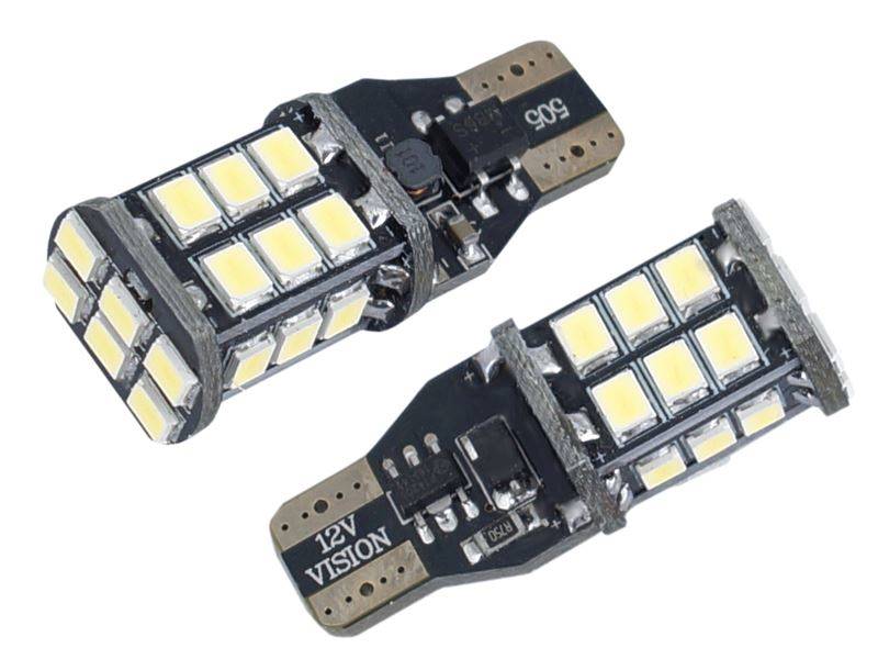 Ż.VISION 12V LEDx 24 W16W T15 CANBUS 3528 SMD