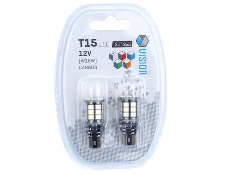 Ż.VISION 12V LEDx 24 W16W T15 CANBUS 3528 SMD