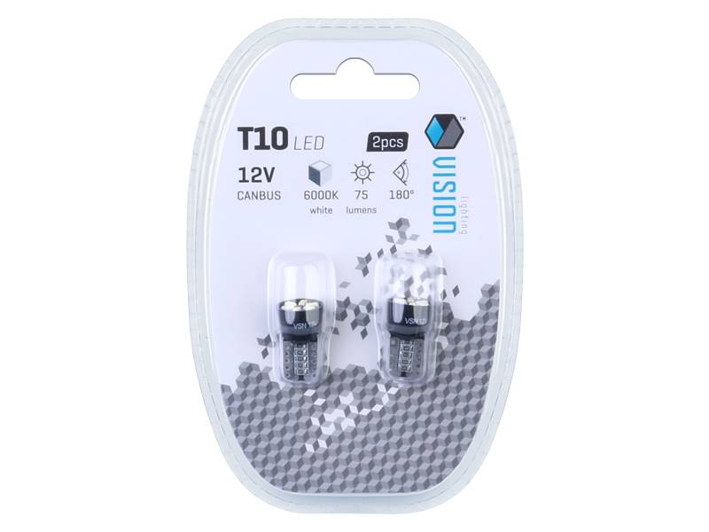 Ż.VISION 12V LED   WY5W T10   2szt pomar