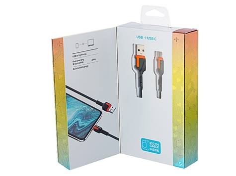 KABEL MYWAY ład.i synch.100cm USB / USB-C w opl