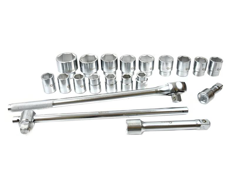 KLUCZE- zest. 21-el.19-50mm 3/4"  6 kątne met.box