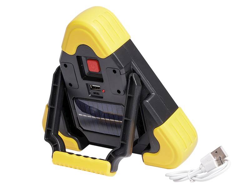 LATARKA LED /Trójkąt ostrzeg.solarny, z lampą COB