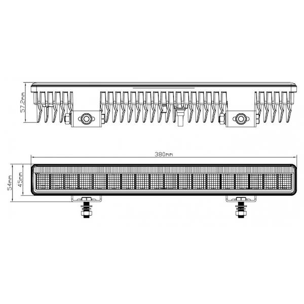 DIODA-LAM.DROG.LED+POZ.380mm 12/24V L3416