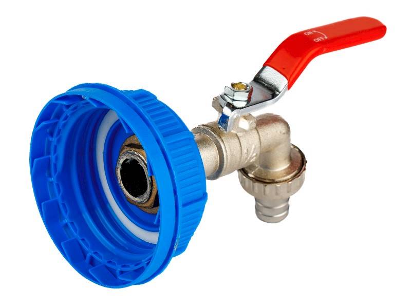 NAKRĘTKA 51 mm z kranem czerwonym 1/2"