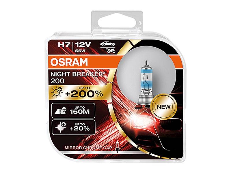 Ż12V H 7  55W PX26d OSRAM Night Breaker +200%