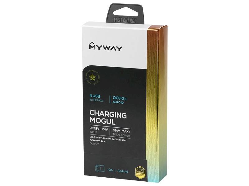 ŁADOWARKA MAWAY 12/24V 4x USB 1xqC3,0+3xAUTO 4.2A