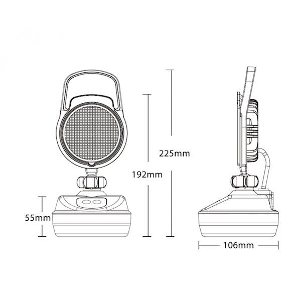 DIODA-LAM.ROB. LED magnes i bateria L0159