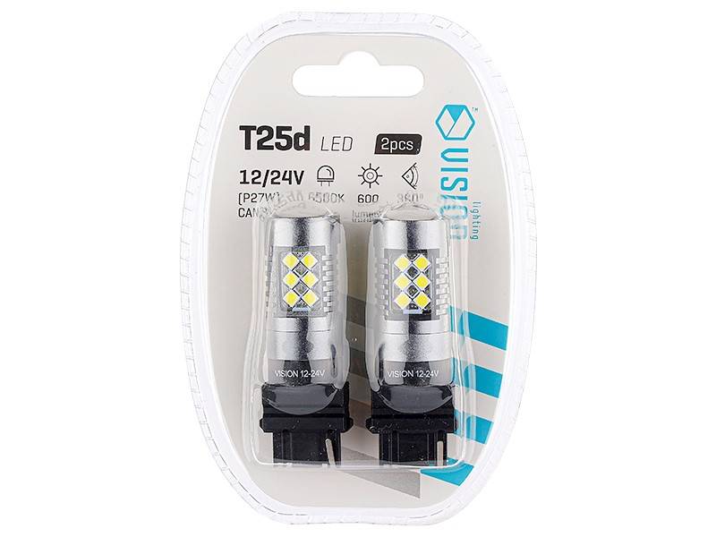 Ż.VISION 12/24V LEDx24 P27W (T25) SMD CANBUS